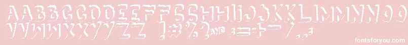 Yes3D-Schriftart – Weiße Schriften auf rosa Hintergrund