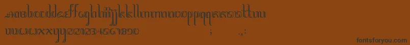 Jawadwipa Font – Black Fonts on Brown Background