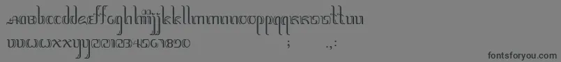 Jawadwipa-Schriftart – Schwarze Schriften auf grauem Hintergrund