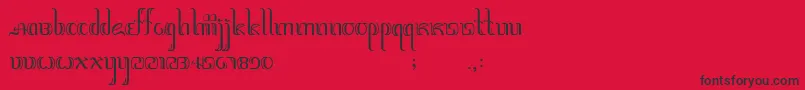 Jawadwipa Font – Black Fonts on Red Background