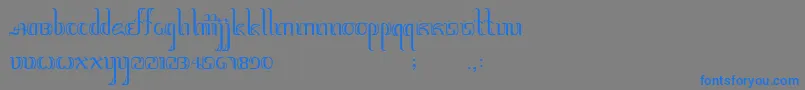 Jawadwipa Font – Blue Fonts on Gray Background