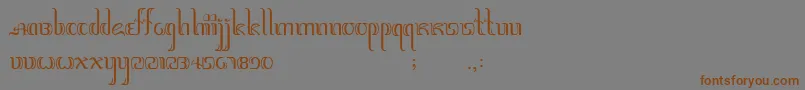 Jawadwipa Font – Brown Fonts on Gray Background