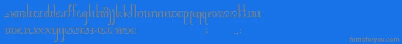 Jawadwipa Font – Gray Fonts on Blue Background