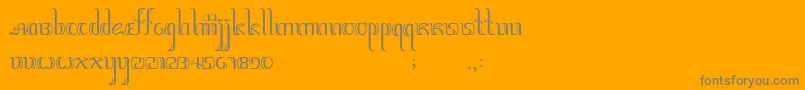 Police Jawadwipa – polices grises sur fond orange