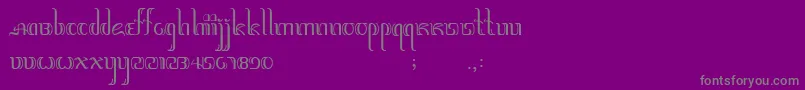 Jawadwipa Font – Gray Fonts on Purple Background