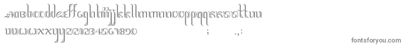フォントJawadwipa – 白い背景に灰色の文字