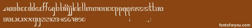 Jawadwipa Font – White Fonts on Brown Background