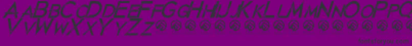 JustdiealreadyItalic Font – Black Fonts on Purple Background