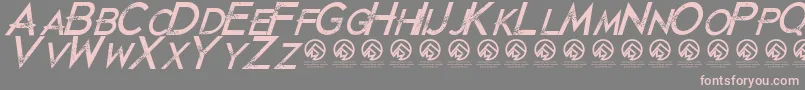 JustdiealreadyItalic Font – Pink Fonts on Gray Background