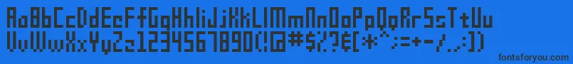 Sg09 Font – Black Fonts on Blue Background