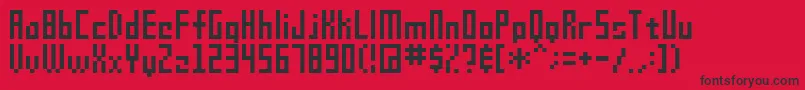 フォントSg09 – 赤い背景に黒い文字