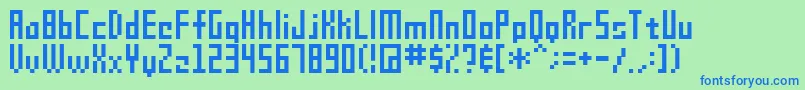 Sg09 Font – Blue Fonts on Green Background