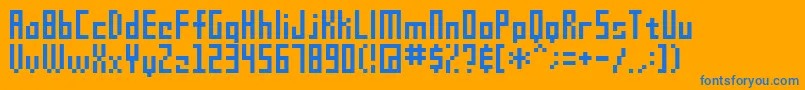 Sg09 Font – Blue Fonts on Orange Background