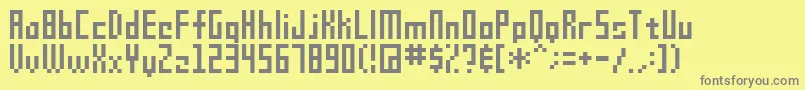 フォントSg09 – 黄色の背景に灰色の文字