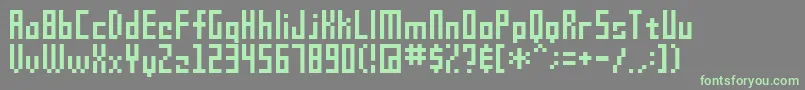 Sg09 Font – Green Fonts on Gray Background