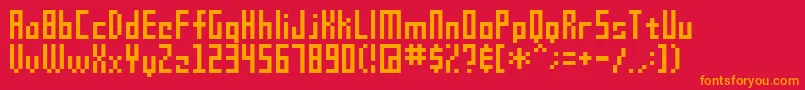 Sg09 Font – Orange Fonts on Red Background