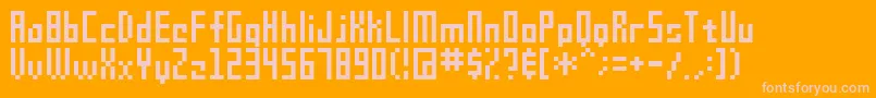 Sg09 Font – Pink Fonts on Orange Background