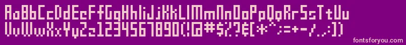 Sg09 Font – Pink Fonts on Purple Background
