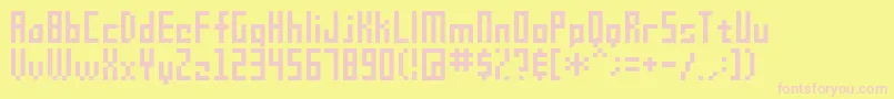 Sg09 Font – Pink Fonts on Yellow Background