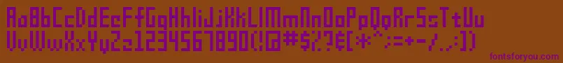 フォントSg09 – 紫色のフォント、茶色の背景