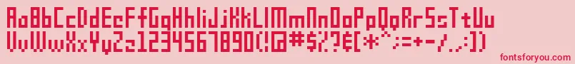 Sg09 Font – Red Fonts on Pink Background