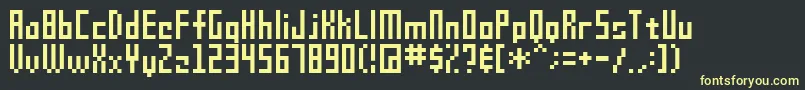Sg09 Font – Yellow Fonts on Black Background