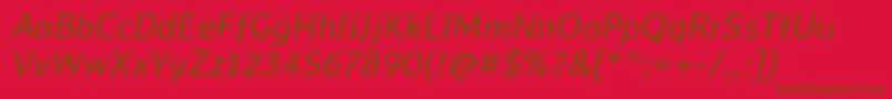 AveriasanslibreItalic Font – Brown Fonts on Red Background