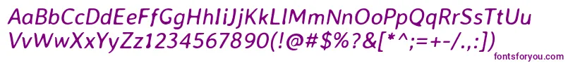 AveriasanslibreItalic-fontti – violetit fontit valkoisella taustalla