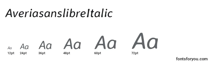 Größen der Schriftart AveriasanslibreItalic