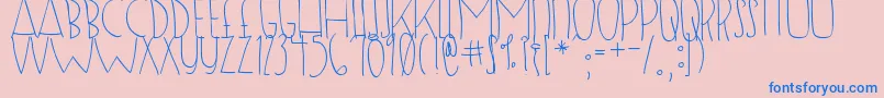 DjbSugarShock Font – Blue Fonts on Pink Background