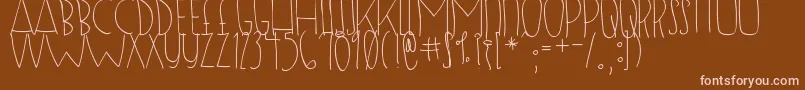 DjbSugarShock Font – Pink Fonts on Brown Background