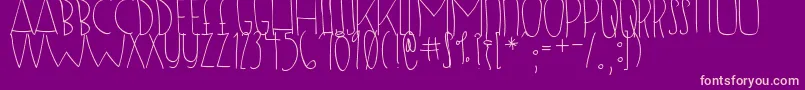 Fonte DjbSugarShock – fontes rosa em um fundo violeta