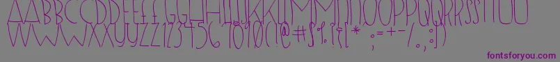 Police DjbSugarShock – polices violettes sur fond gris