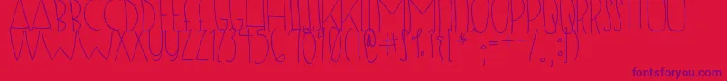 Fonte DjbSugarShock – fontes roxas em um fundo vermelho