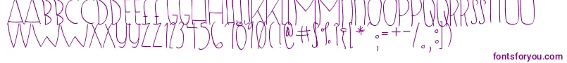 DjbSugarShock Font – Purple Fonts on White Background