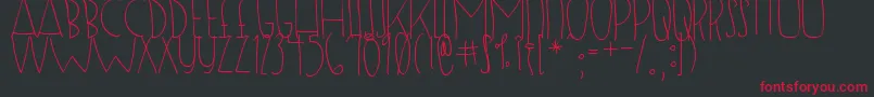 DjbSugarShock Font – Red Fonts on Black Background