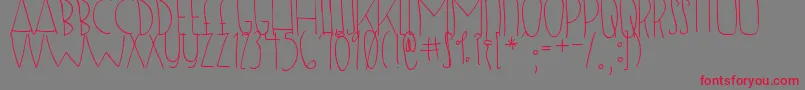 DjbSugarShock Font – Red Fonts on Gray Background
