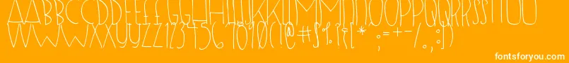 fuente DjbSugarShock – Fuentes Blancas Sobre Fondo Naranja