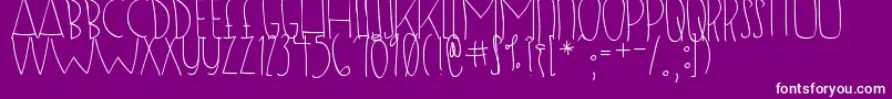 Więcej informacji o czcionce DjbSugarShock Czcionka DjbSugarShock – białe czcionki na fioletowym tle