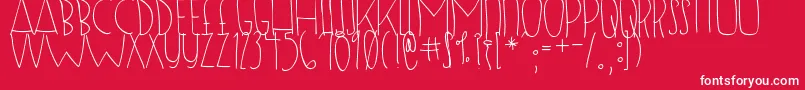 DjbSugarShock Font – White Fonts on Red Background