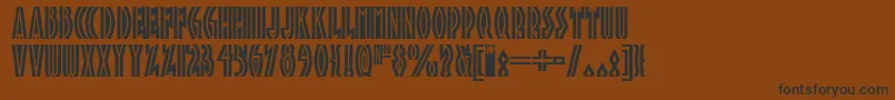 Tropicana ffy-Schriftart – Schwarze Schriften auf braunem Hintergrund