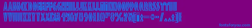 Tropicana ffy-Schriftart – Blaue Schriften auf violettem Hintergrund