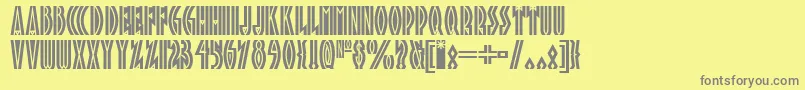 Tropicana ffy Font – Gray Fonts on Yellow Background