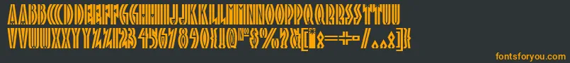 フォントTropicana ffy – 黒い背景にオレンジの文字