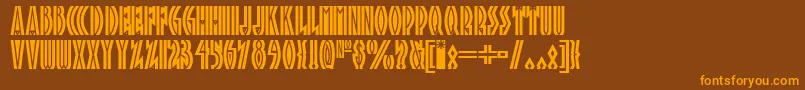 Tropicana ffy Font – Orange Fonts on Brown Background