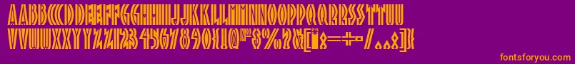 Tropicana ffy-Schriftart – Orangefarbene Schriften auf violettem Hintergrund