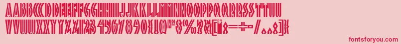 Tropicana ffy-Schriftart – Rote Schriften auf rosa Hintergrund