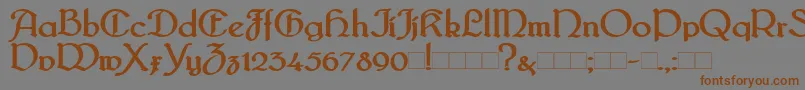 Шрифт Bridgeb – коричневые шрифты на сером фоне