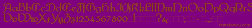 Bridgeb Font – Brown Fonts on Purple Background