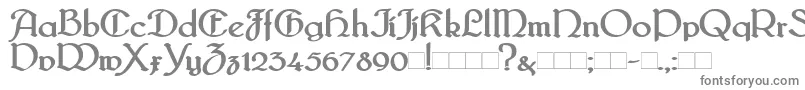 フォントBridgeb – 白い背景に灰色の文字